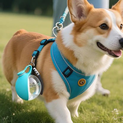 Auslaufsichere Trinkflasche für Hunde mit faltbarem Silikonnapf